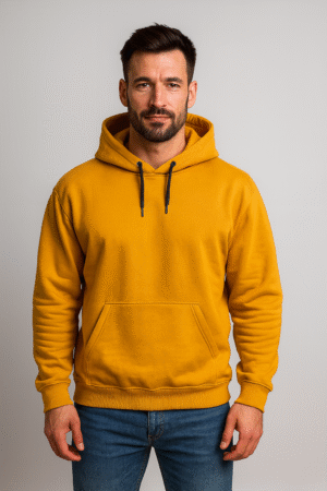 velance mustard classic hoodie