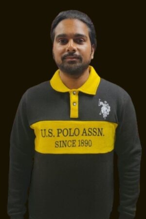 u.s. polo assn. black & yellow premium winter sweatshirt
