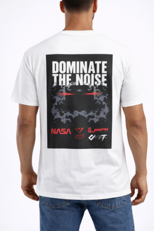 men’s printed white cotton t shirt with back graphic