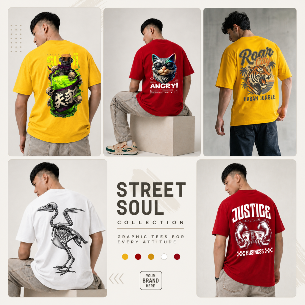 t shirt mockup collage instagram grid style